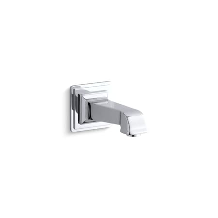 Kohler Pinstripe Pure Wall-Mount 6-7/8" Non-Diverter Bath Spout 13139-A-CP